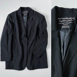 Norma Kamali Boyfriend Blazer Jacket Black 2XL Plus Size Suit Coat